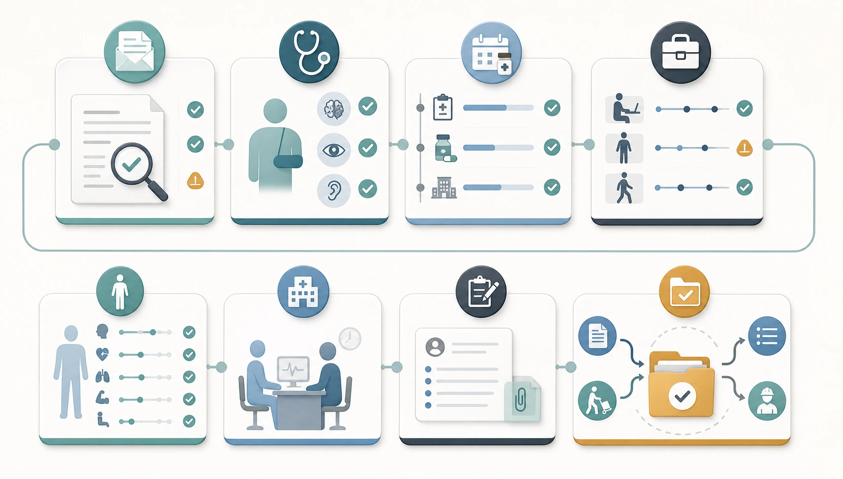 Evidence-focused visual for TPD claim independent medical exams